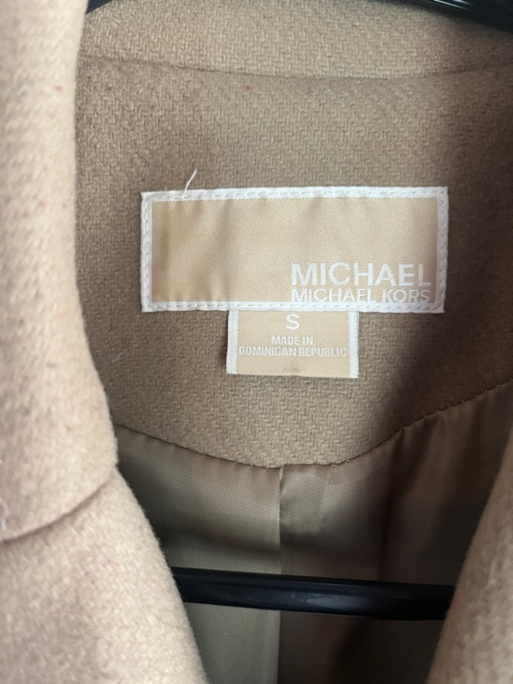 Michael Kors Tan Double-Breasted Wool Peacoat - Picture 3 of 4
